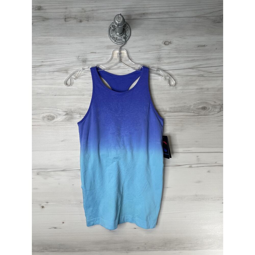 Climawear‎ Tank Top Womens Large Blue Ombre Seamless Racerback Athletic WT0754